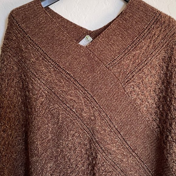 Sahalie Chocolate Brown Shawl - Womens Size 1X/2X - Picture 1 of 9